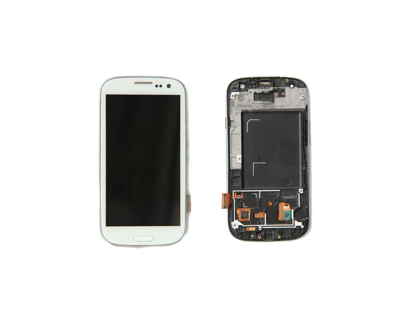 Samsung S3 LCD and Digitizer with Frame White